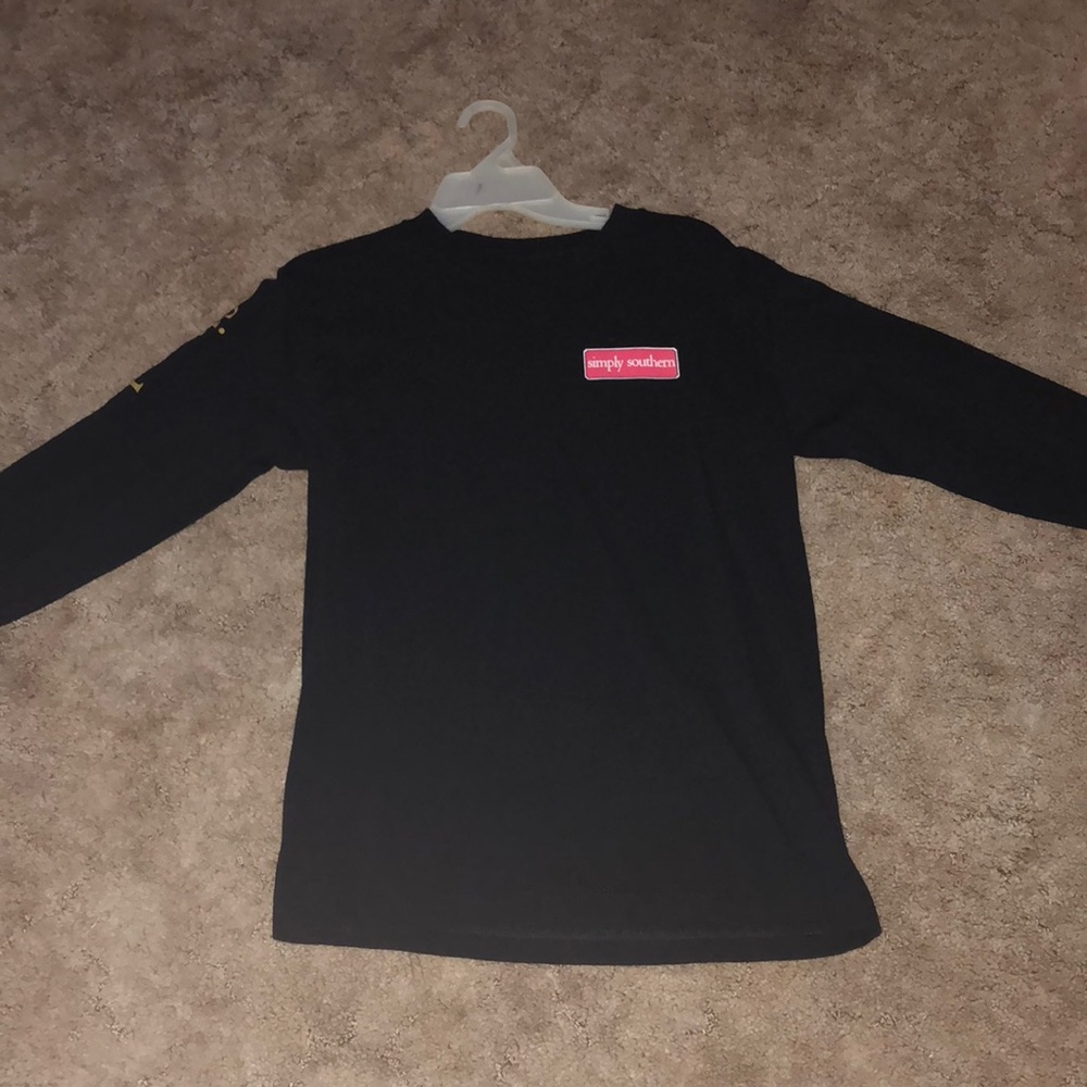 navy blue long sleeve simply southern shirt